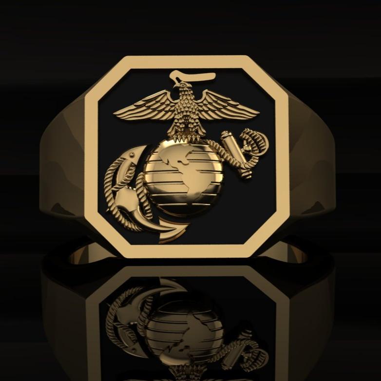 USMC Signet Ring Gold